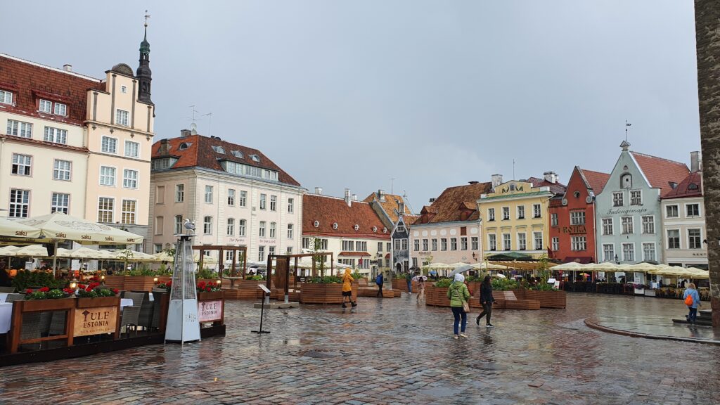 Historic cobblestone streets of Tallinn Old Town - medieval charm and colorful architecture Tallinn Estonia