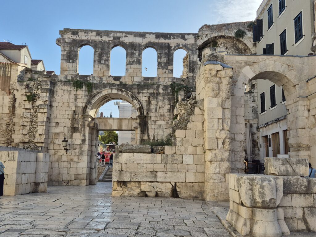 Historic Old City in Split, Croatia, a UNESCO World Heritage Site full of Roman and Venetian influences.