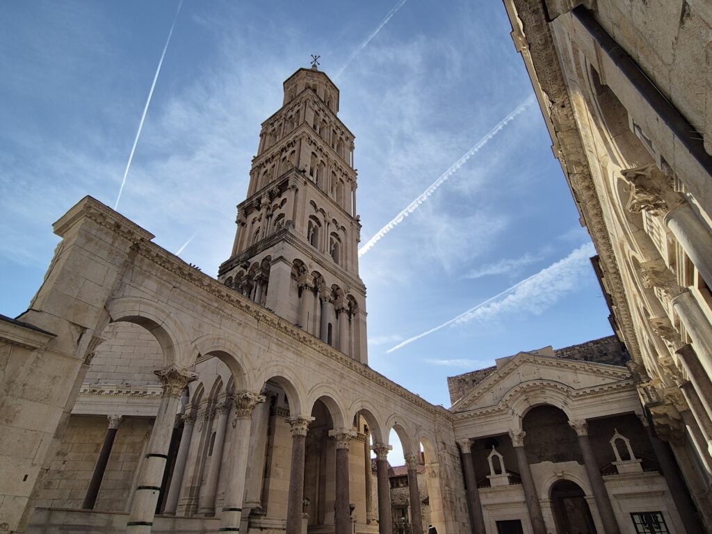 Historic Diocletian's Palace in Split, Croatia, a UNESCO World Heritage Site and a prime example of Roman architecture.