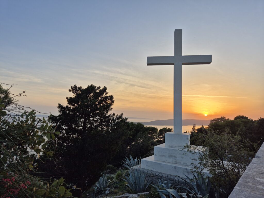 Breathtaking sunset view from Marjan Hill in Split, Croatia